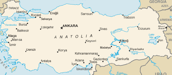 T�rkei Landkarte Geografie