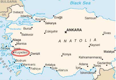 Kusadasi Informationen Karte